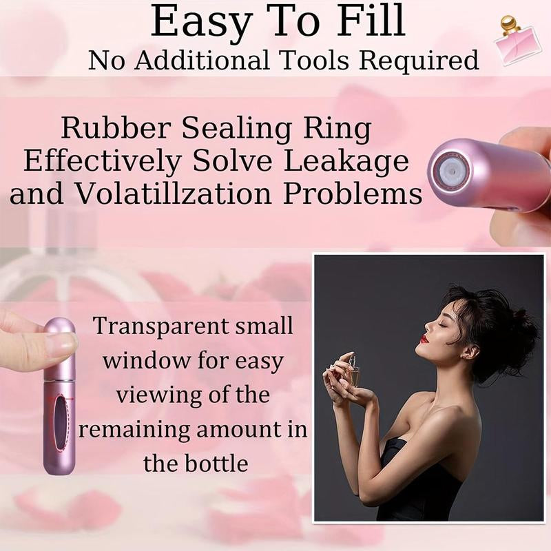 Portable Mini Refillable Perfume Bottle, 12Pcs/Set 5ML Spray Bottle, Travel Perfume Atomizer, Perfume Bottle for Travel, Daily Use